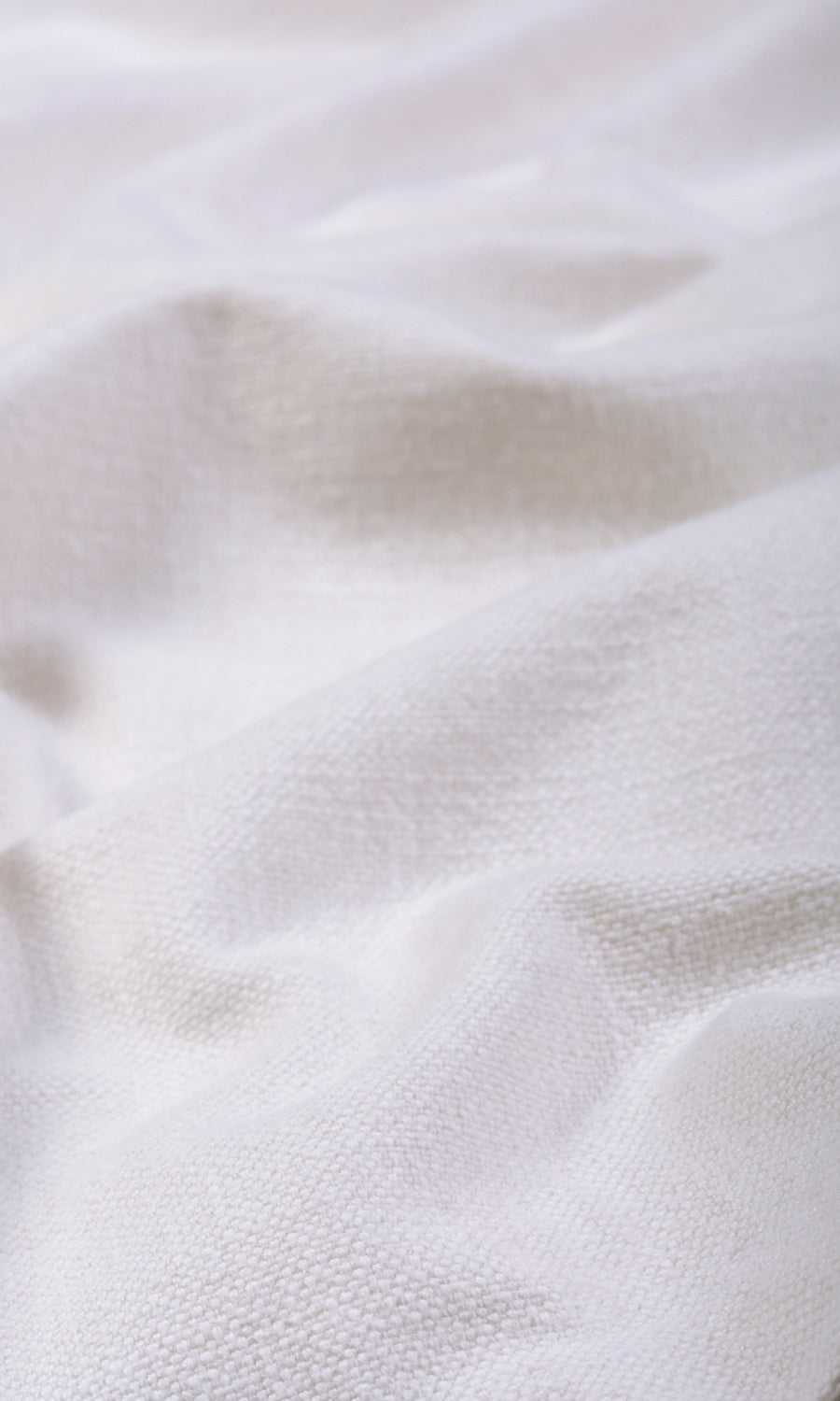 Linen Blend Fabric Material By the Metre (White)