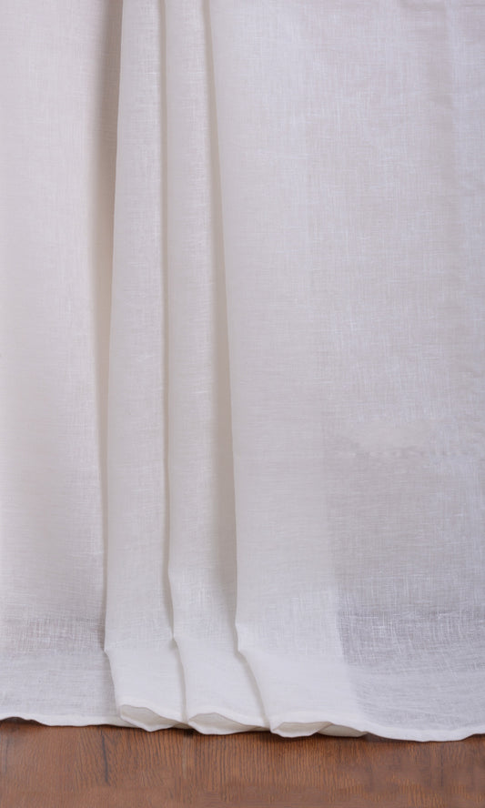 Sheer Home Décor Fabric Sample (White/ Ivory)