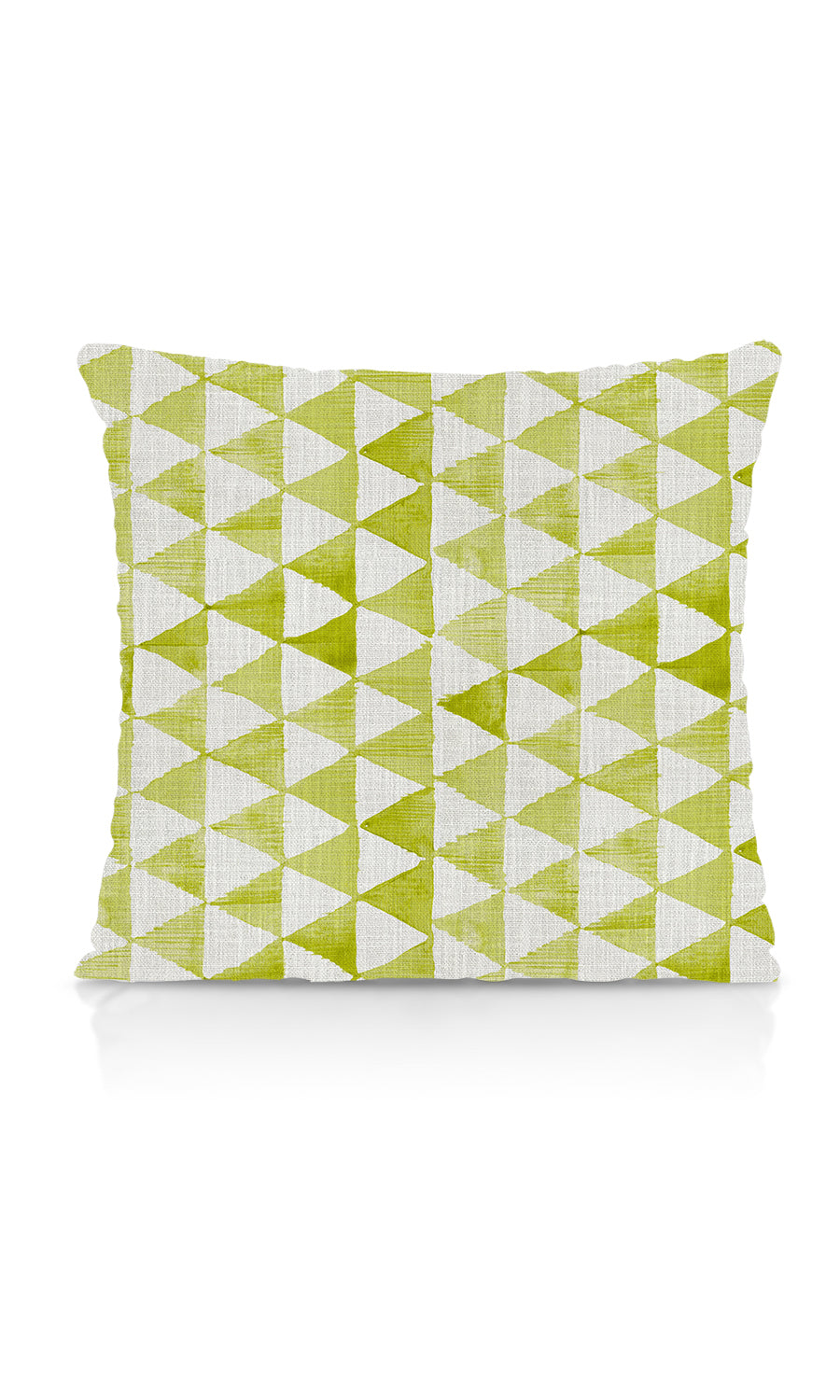 Triagonal Print Flat, Plain, Fake, Faux, European Relaxed Roman Blinds (White/ Green)
