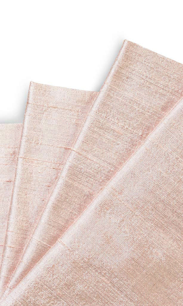 Dupioni Silk Window Treatments Fabric By the Metre (Blush Pink)