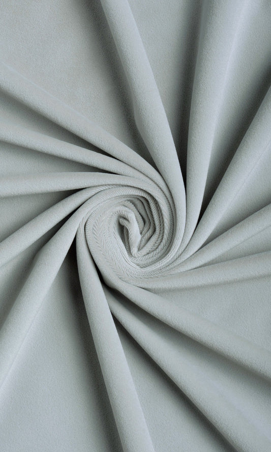Velvet Home Décor Fabric By the Metre (Cool Grey/ Pale Bluish-Grey)
