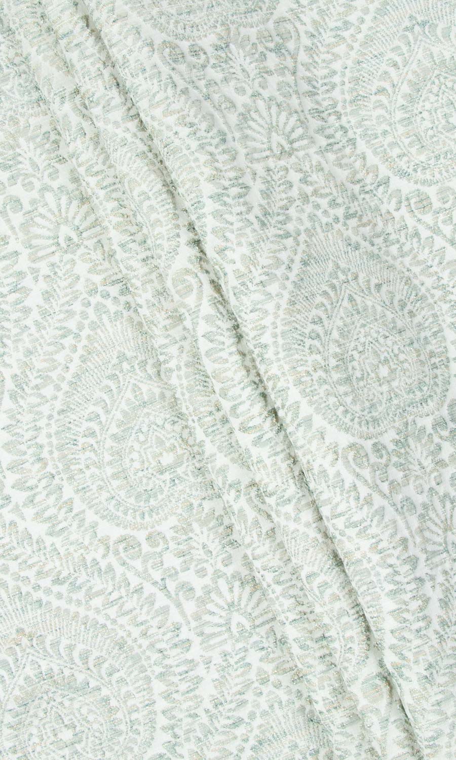 Textured Floral Made-to-Measure Roman Blinds (Pale Grey/ Mint)