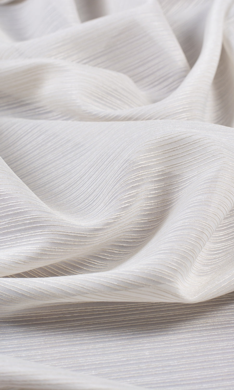 Striped Sheer Any Size Style Roman Blinds (Pearl White)