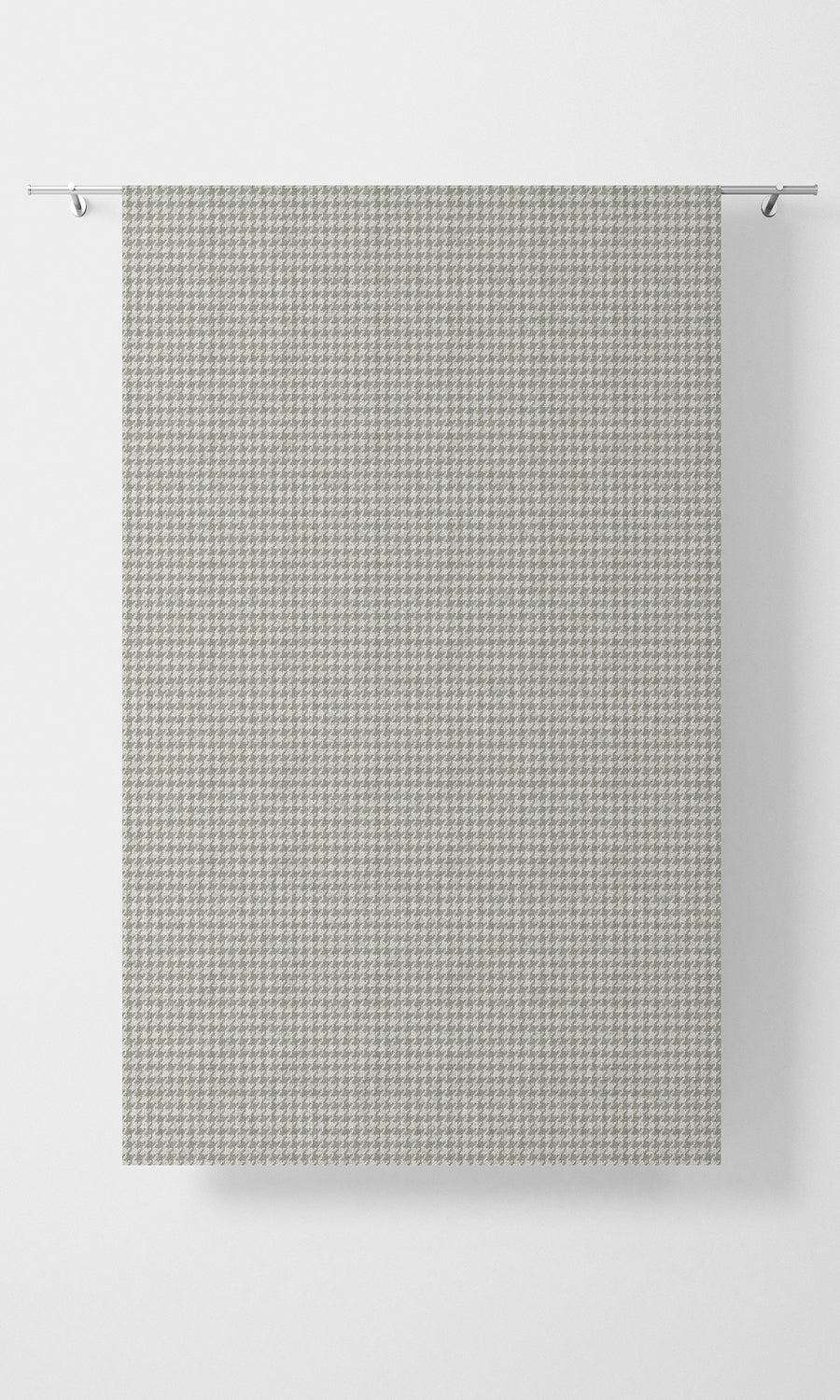 Houndstooth Print Home Textile Fabric Material Sample (Grey/ White)