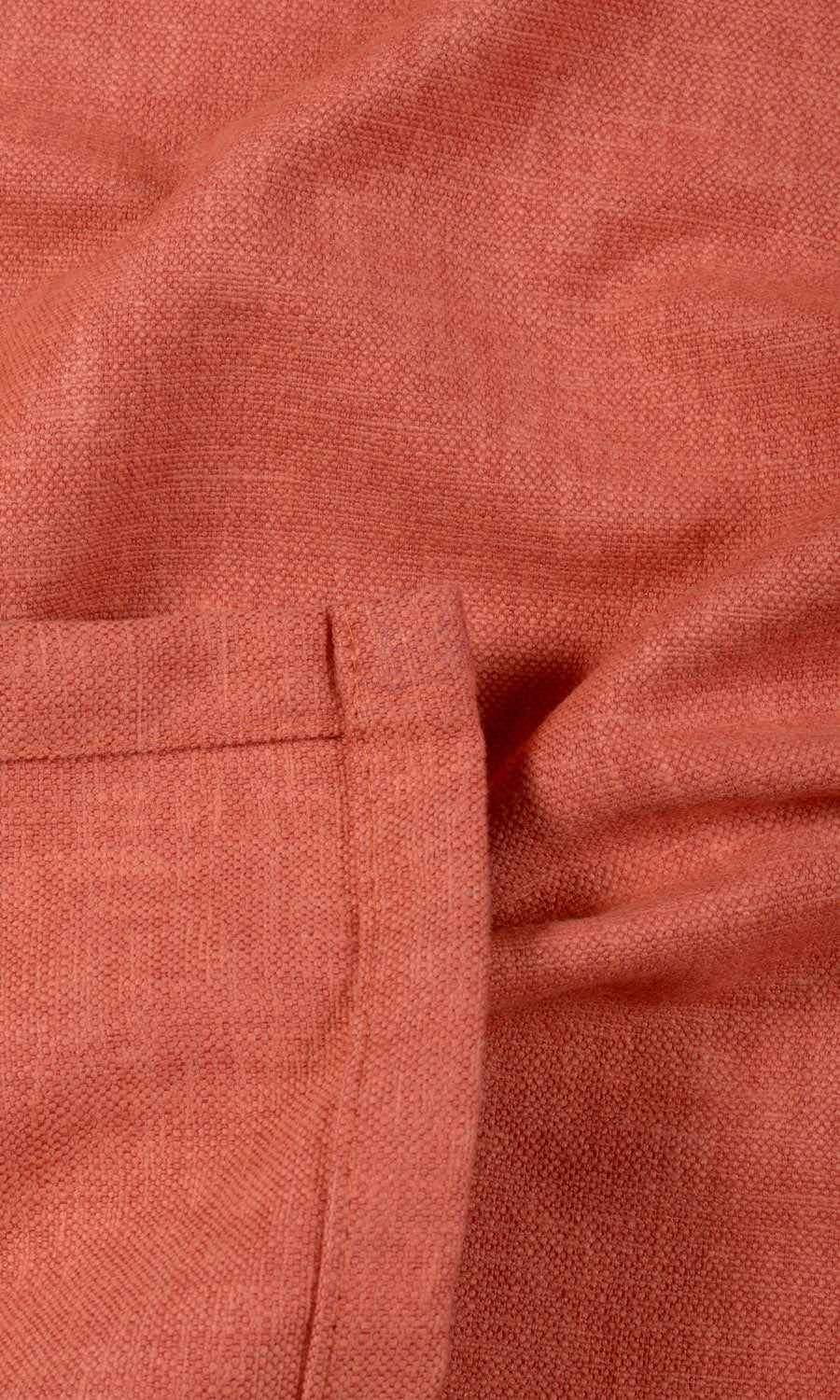 Linen-Blend Window Treatments Fabric By the Metre (Orange)