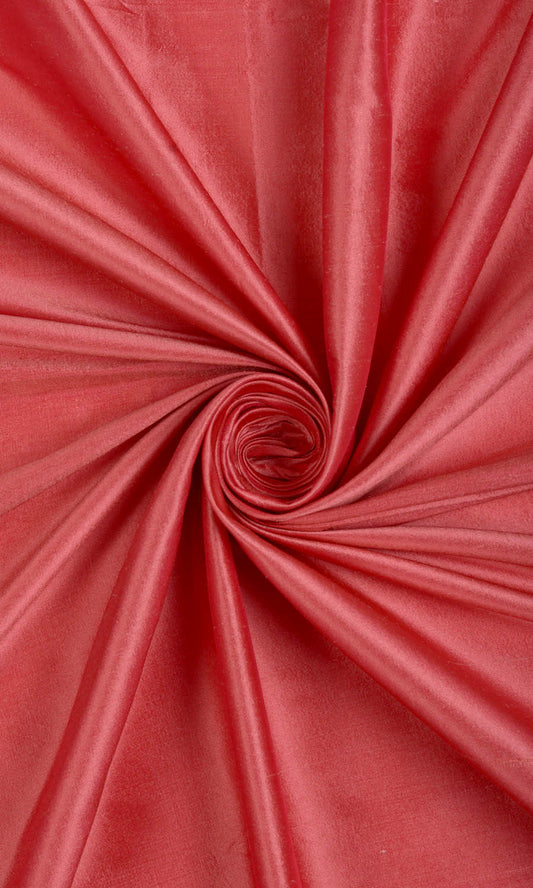 Shantung Silk Home Décor Fabric Sample (Pink Punch)