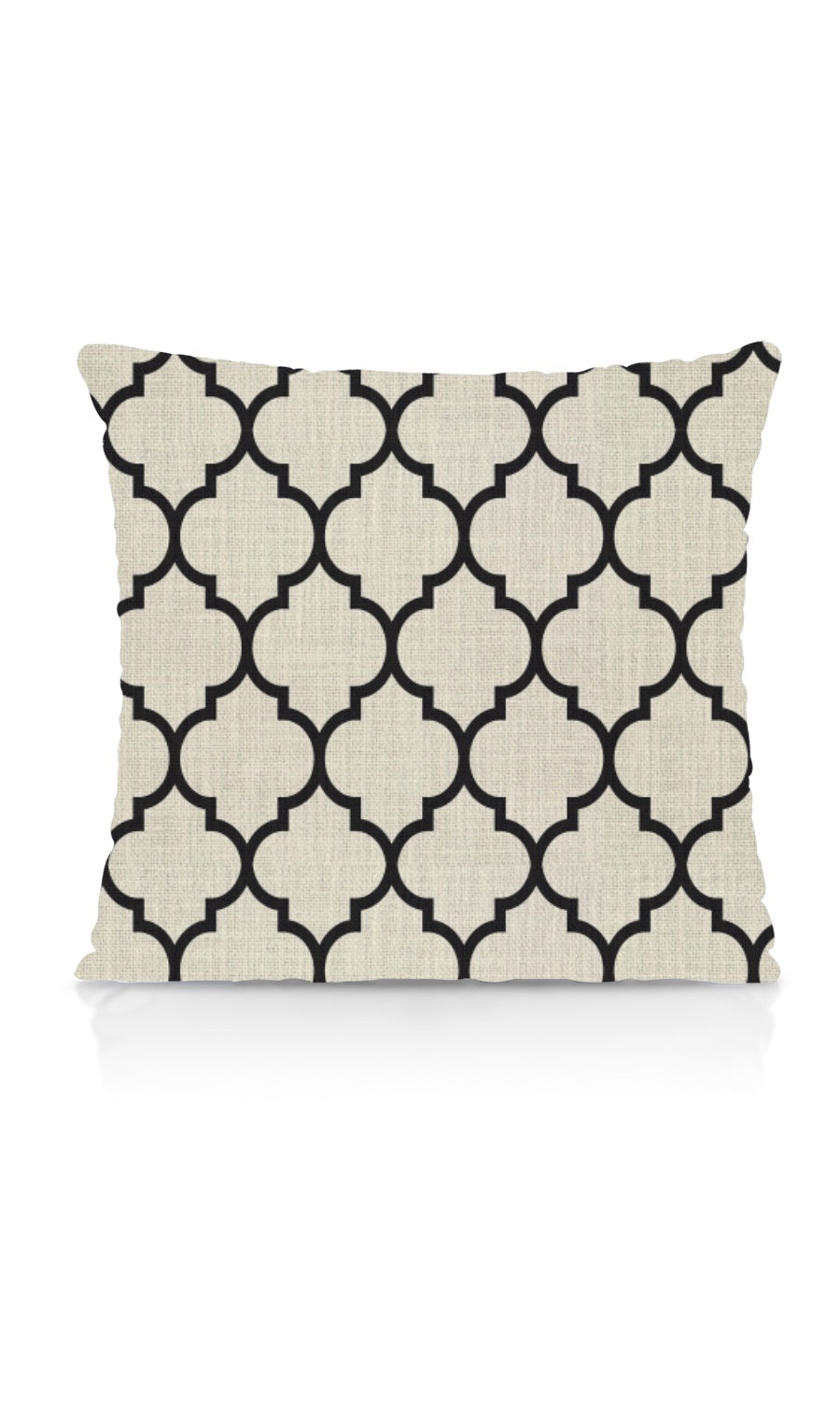 Geometrical Printed Home Textile Fabric Material By the Metre (Black/ Ivory)