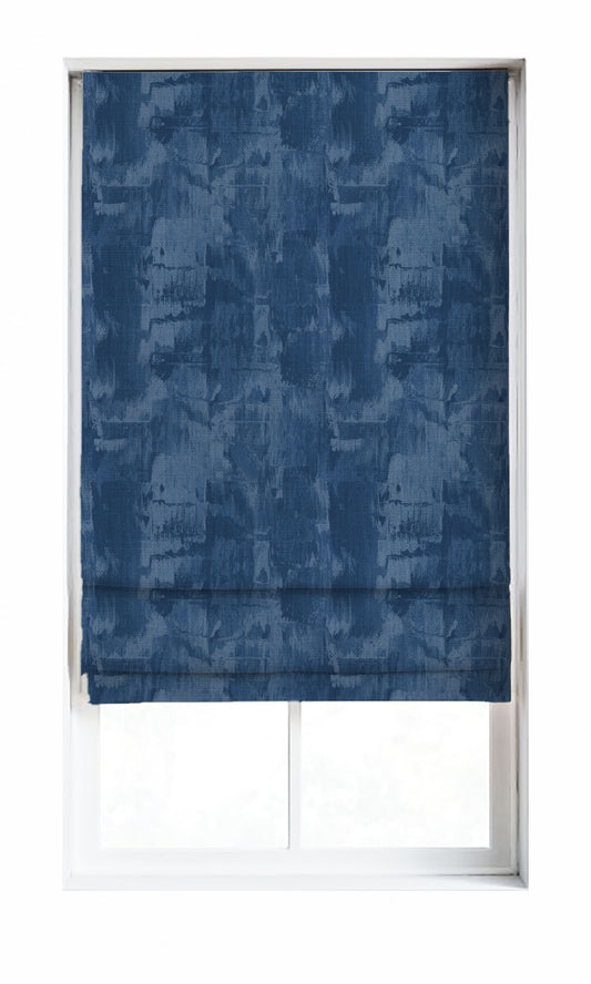 Modern Striped Home Décor Fabric Sample (Cobalt/ Denim Blue)