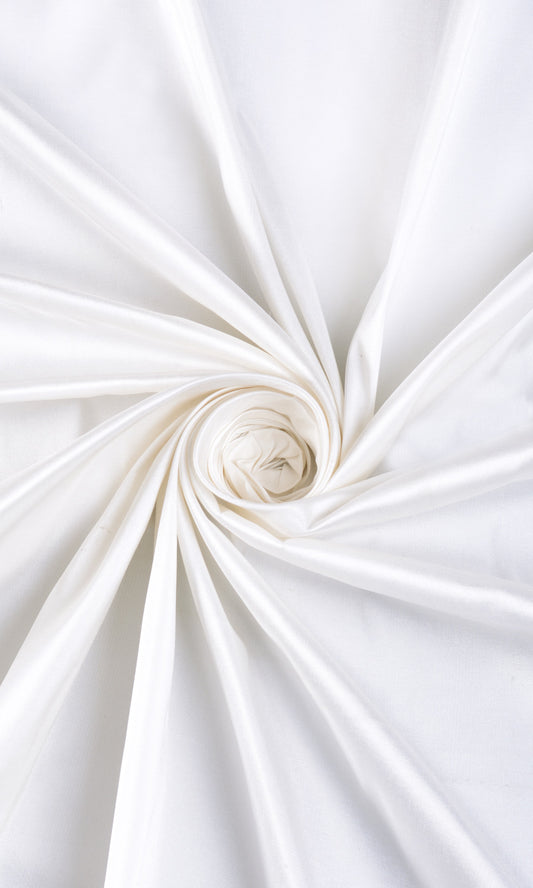 Shantung Silk Home Décor Fabric Sample (White)