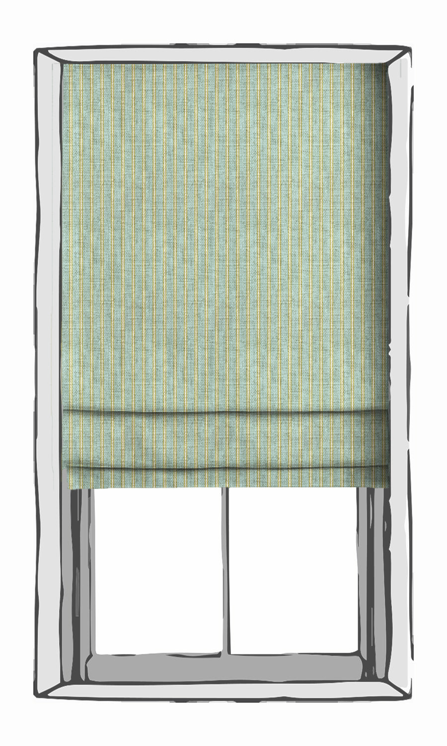 Geometric Print Window Treatments Fabric Sample (Turquoise Blue/ Green)