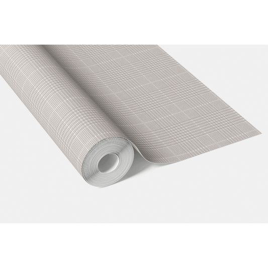 Plain/ Textured Check Traditional Wallpaper (Gray/ Greige/ Soft Taupe)