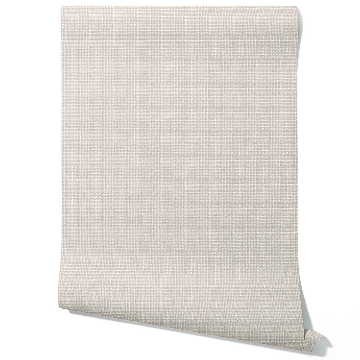 Plain/ Textured Check Bathroom Wallpaper (Gray/ Greige/ Soft Taupe)