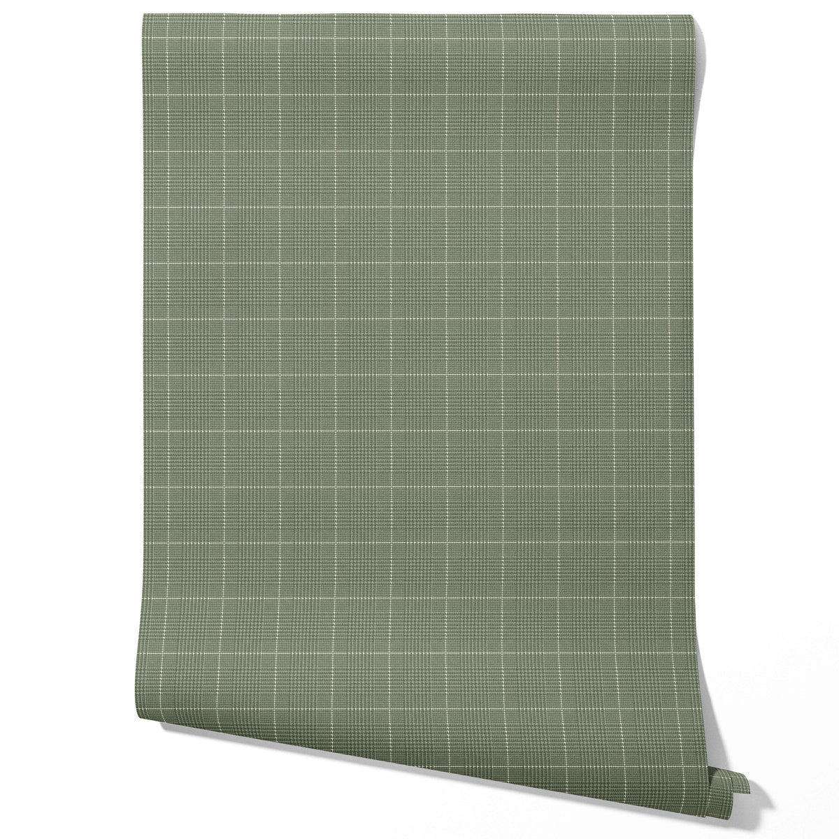 Plain/ Textured Check Bathroom Wallpaper (Gray-Green)