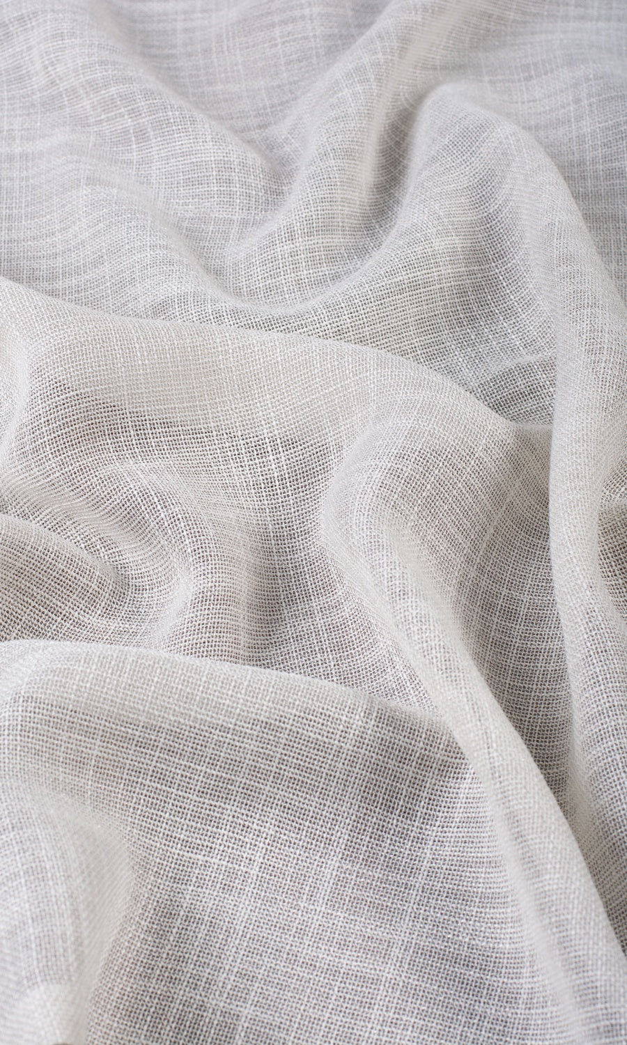 Textured Sheer Window Treatments Fabric Sample (Alabaster White)