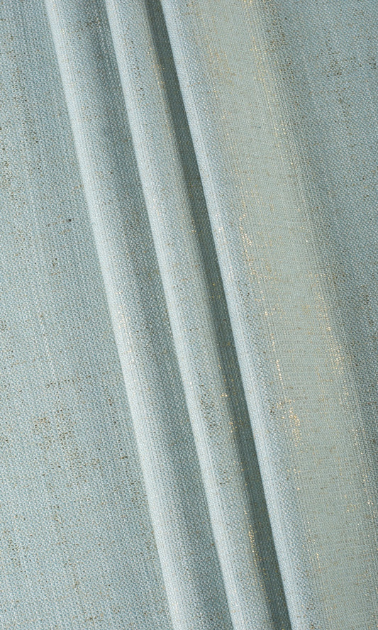 Metallic Print Poly-Linen Home Décor Fabric Sample (Powder Blue)
