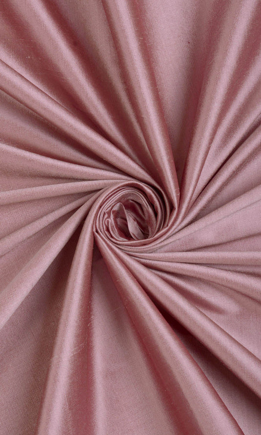 Shantung Silk Home Décor Fabric By the Metre (Pink)