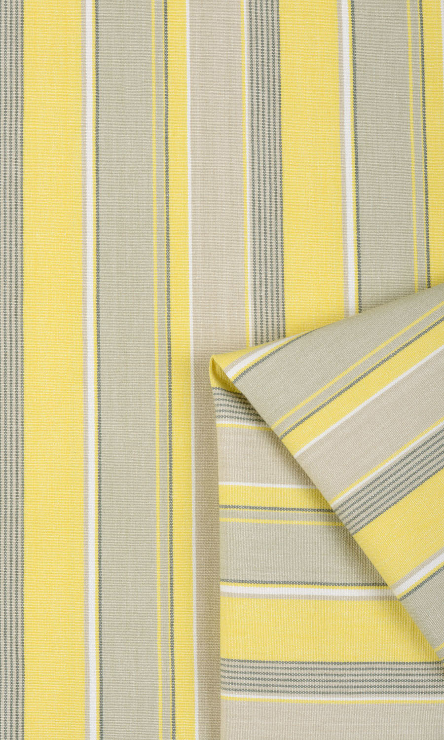 Striped  Fabric Material By the Metre (Yellow/ Gray/ White)
