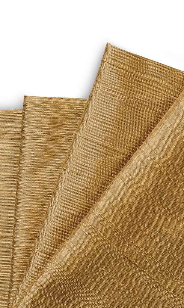 Pure Silk Window Treatments Fabric By the Metre (Golden Brown)