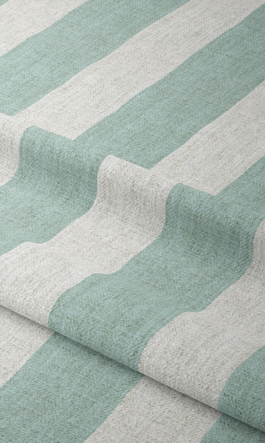 Striped Print Flat, Plain, Fake, Faux, European Relaxed Roman Blinds (Aqua Blue/ White)