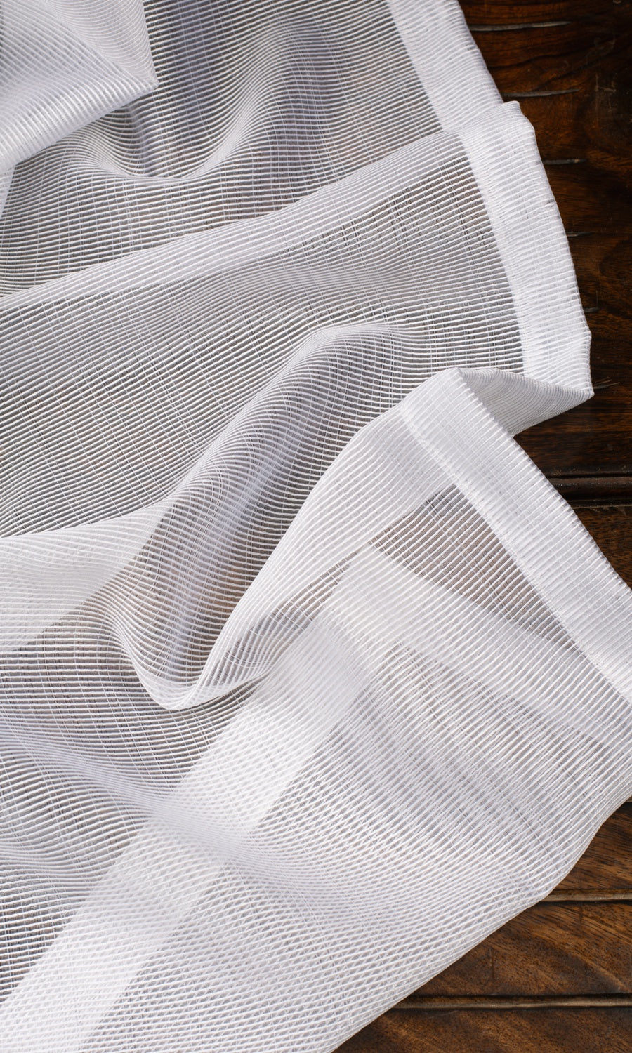 Textured Sheer Roman Blinds & Window Shades (White)