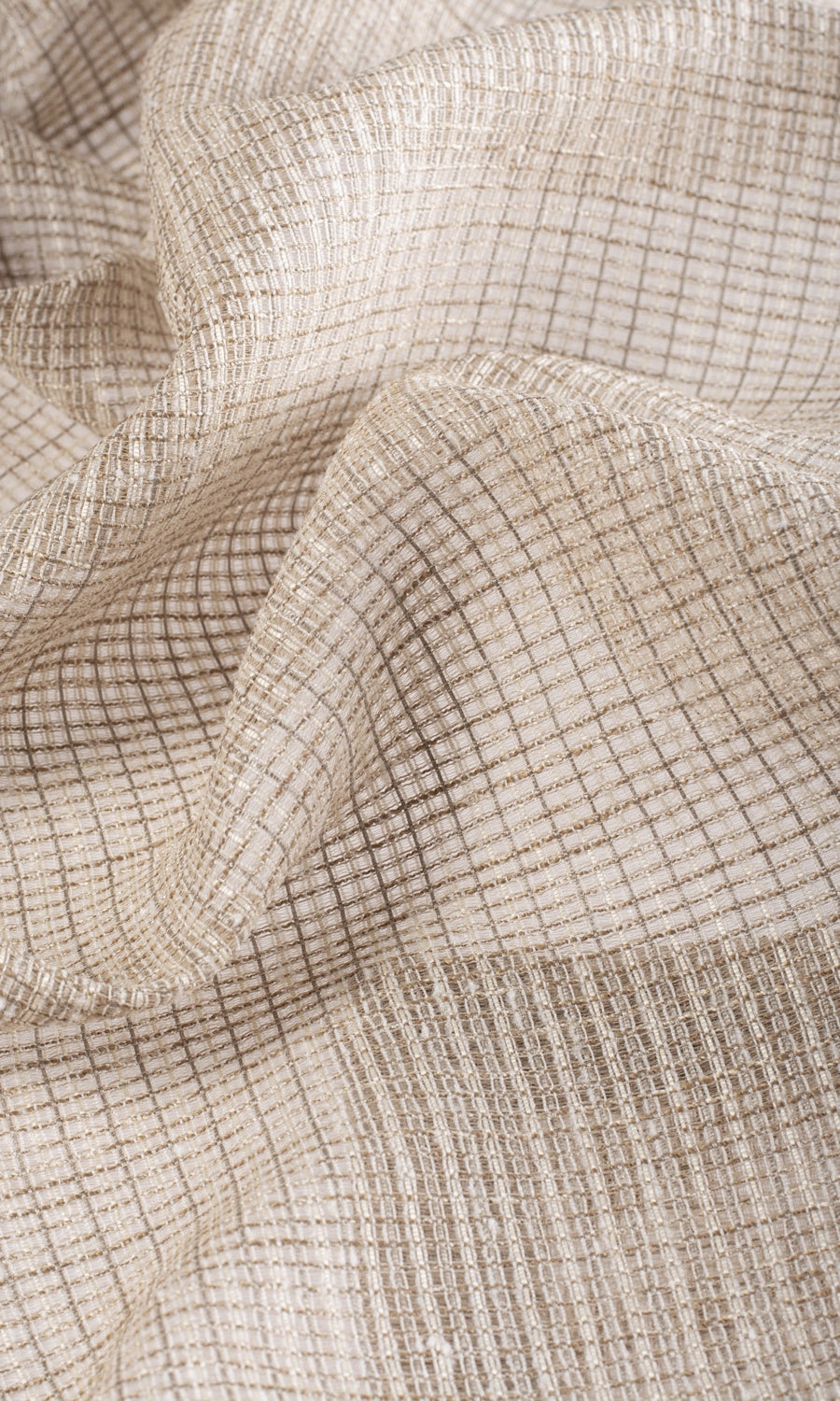 Checkered Sheer Shades (Beige/ Brown)