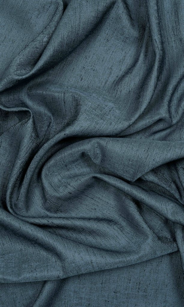 Silk Blend Fabric Blinds (Navy Blue) for Living, Bedroom, Kitchen, Bathroom