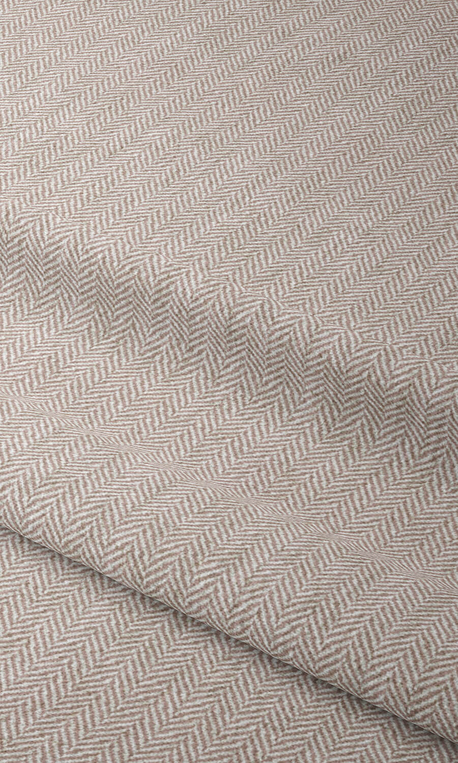Herringbone Textured Home Textile Fabric Material Sample (Pink)