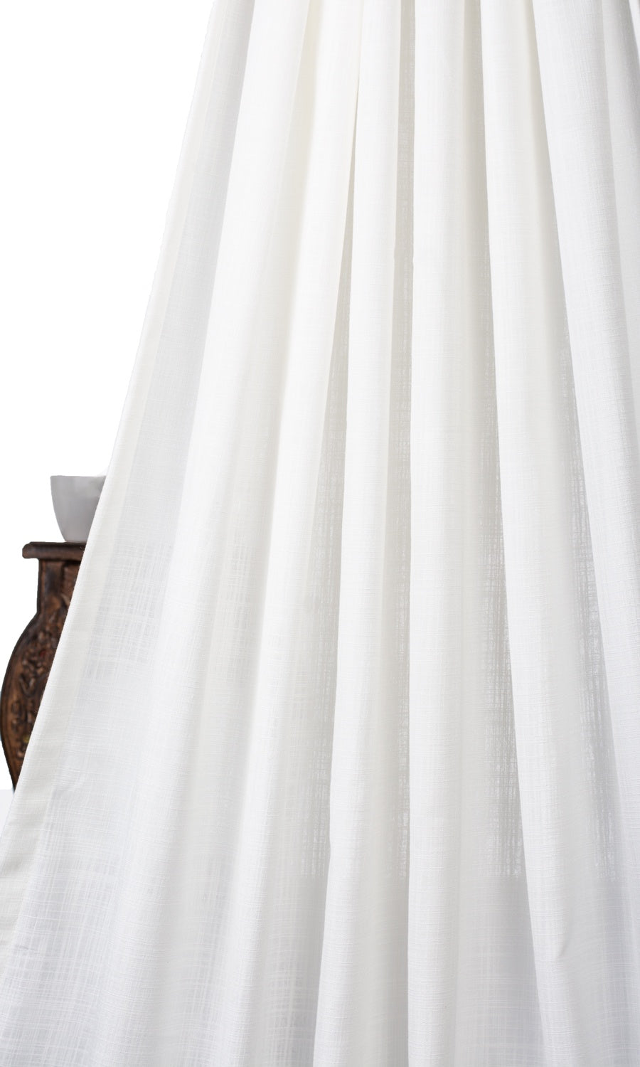 Semi-Sheer Home Textile Fabric Material By the Metre (White)