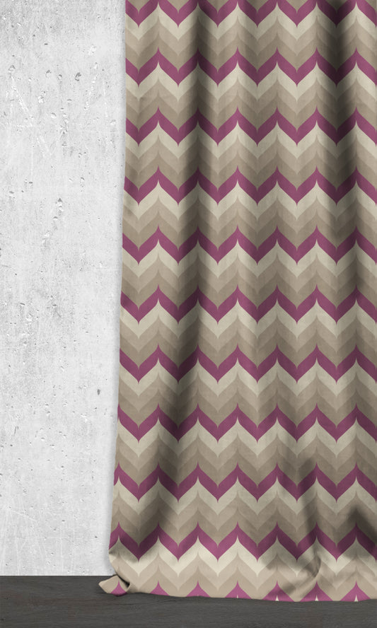 Light Blocking Home Décor Fabric Sample (Purple/ Ivory/ Grey)