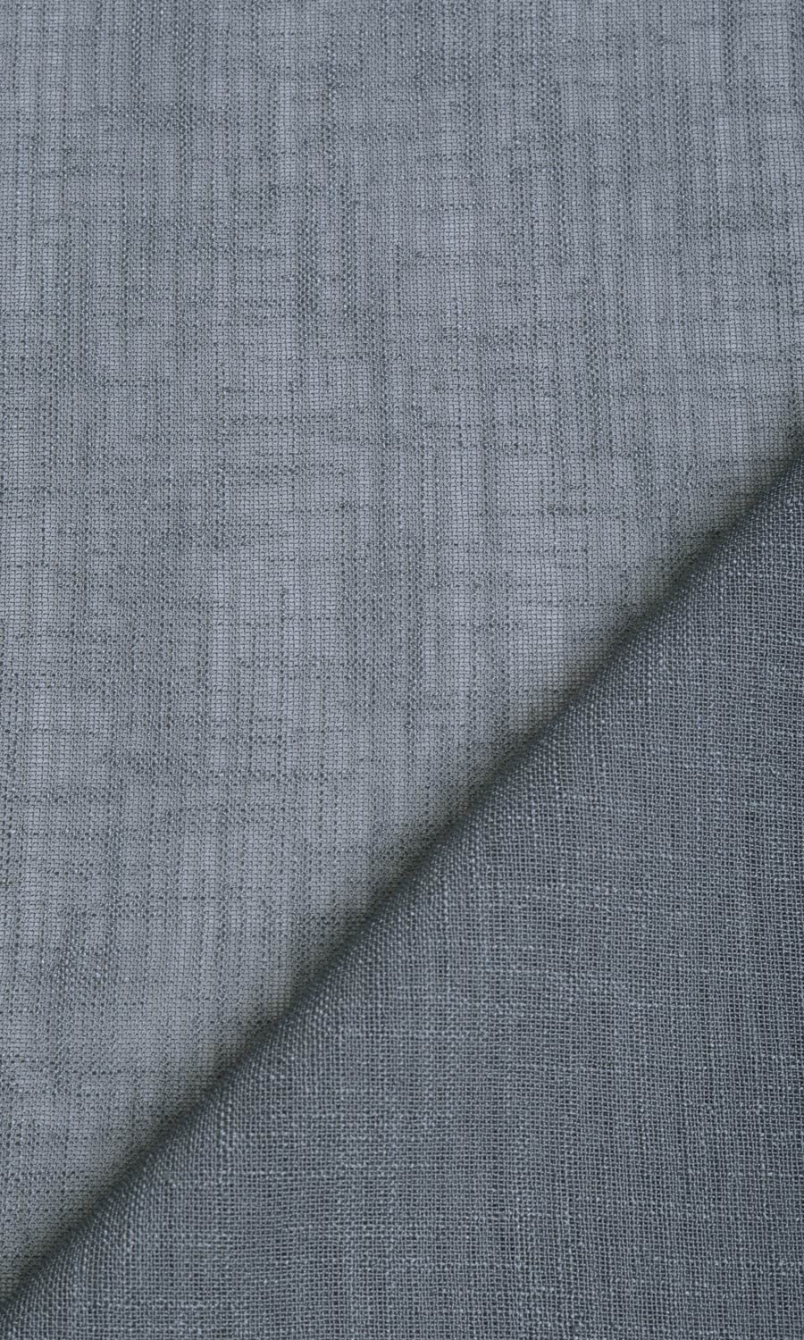 Linen Textured Sheer Home Textile Fabric Material Sample (Grey)