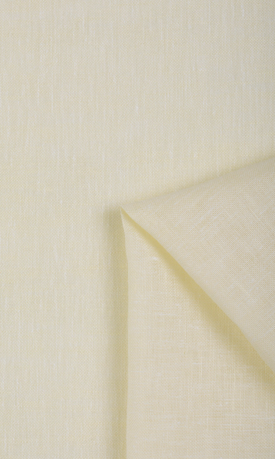 Linen Sheer Free Fabric Material Sample (Warm Ivory/ Pale Yellow)