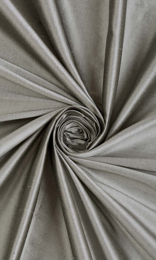 Shantung Silk Home Décor Fabric By the Metre (Steel Grey)