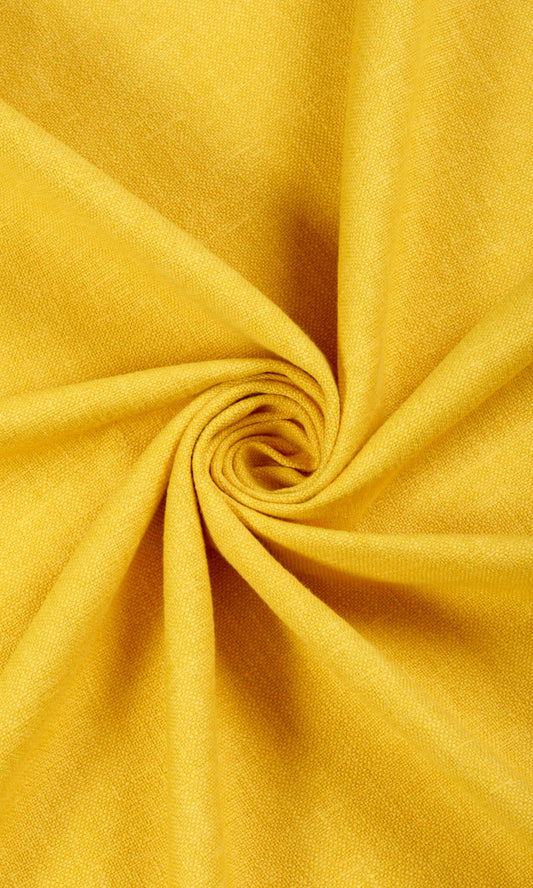 Linen Blend Home Décor Fabric By the Metre (Yellow)