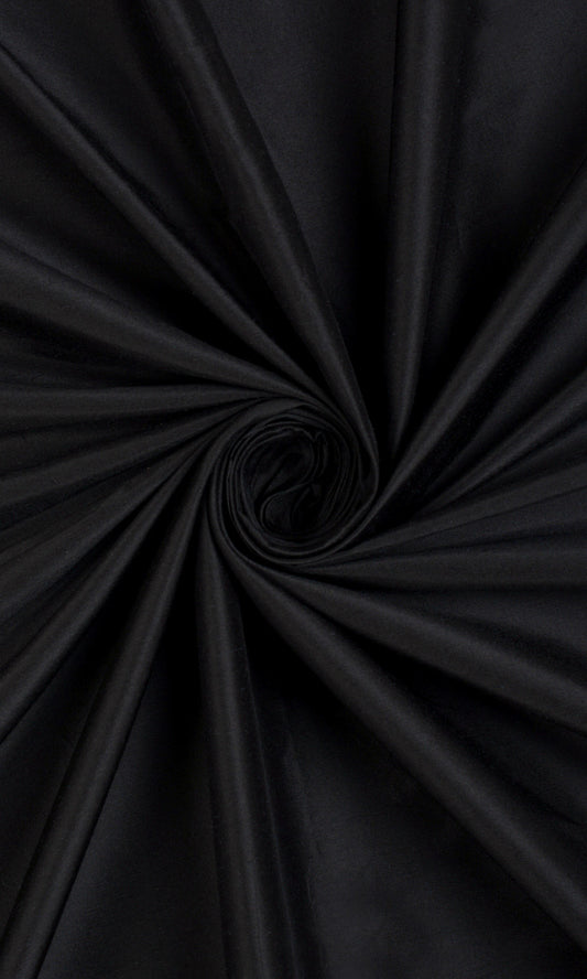 Shantung Silk Home Décor Fabric By the Metre (Black)