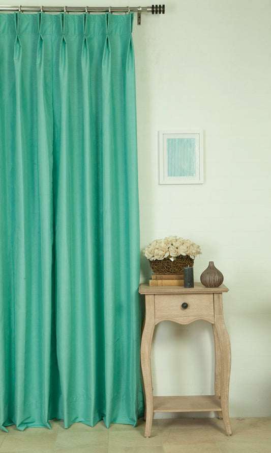 Faux Silk Shades (Seagreen Blue)