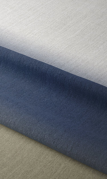 3-Tone Ombre Roman Blinds (Blue/ Stone Grey) Extra Long Short Wide
