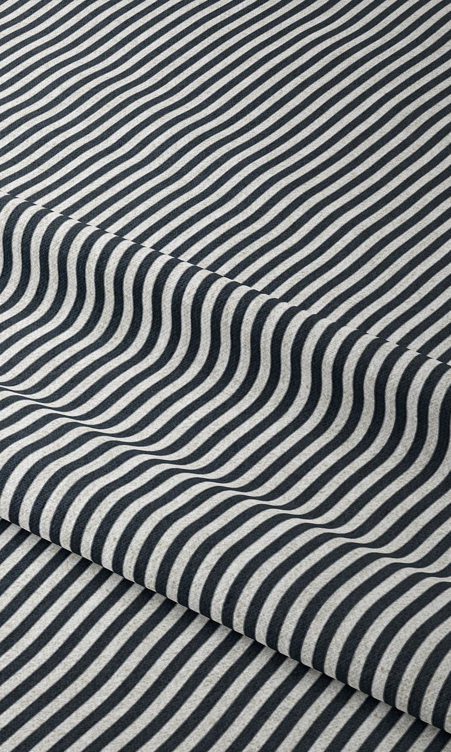 Modern Striped Roman Shades (Midnight Blue) for Living, Bedroom, Kitchen, Bathroom