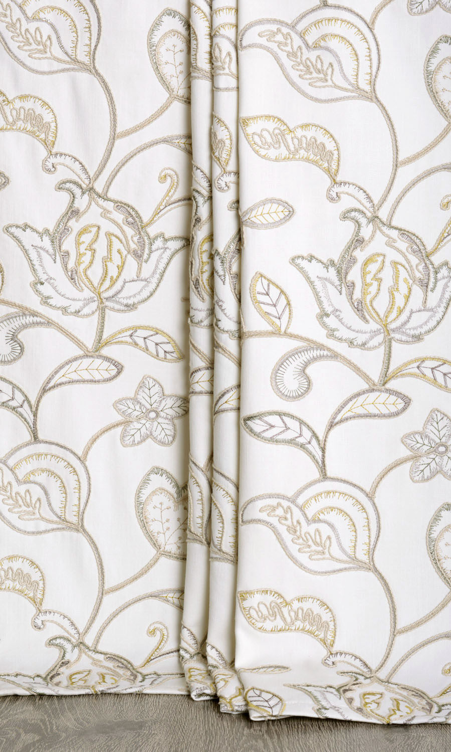 Embroidered Shades (Beige/ Gray/ Green/ White) for Living, Bedroom, Kitchen, Bathroom