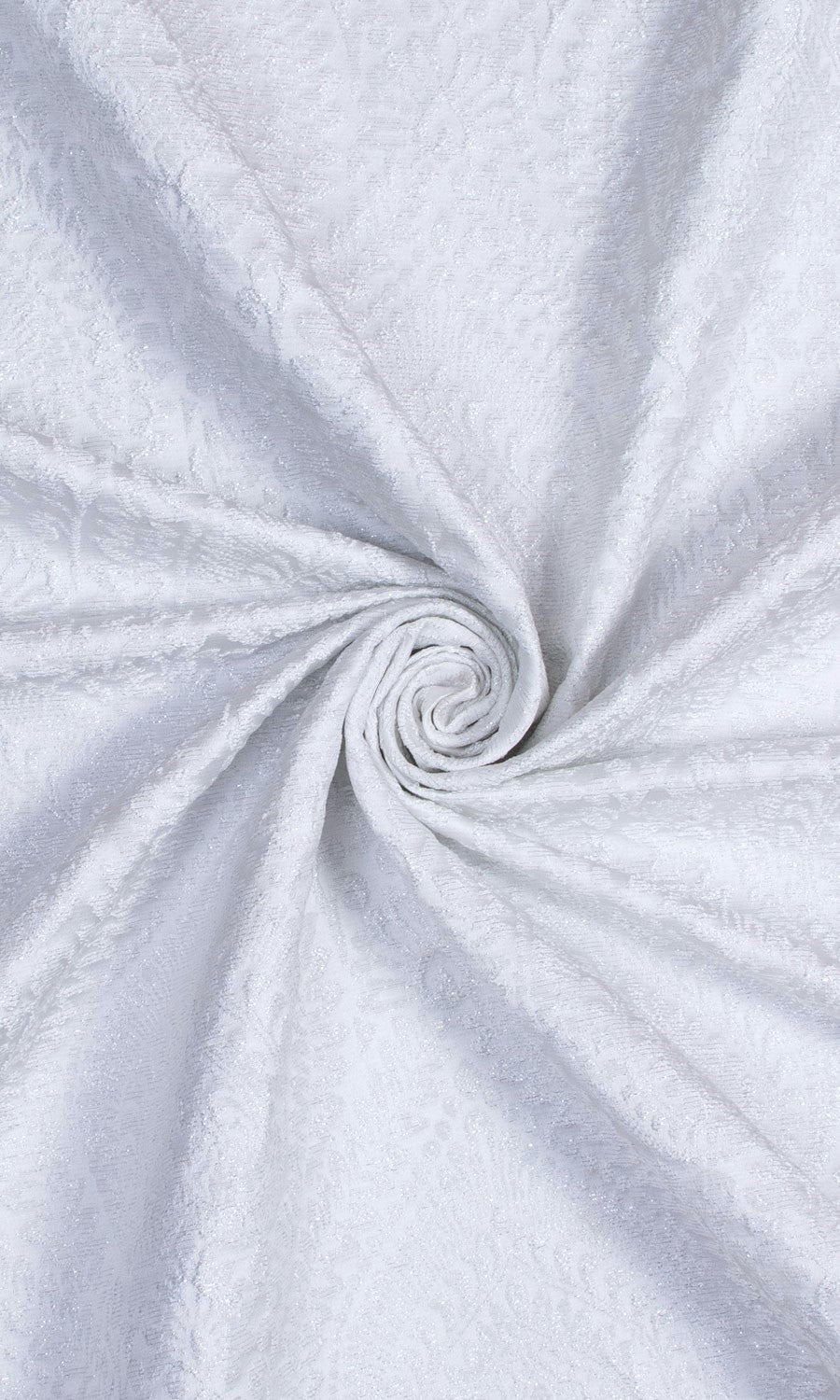 Textured Floral Made-to-Measure Roman Blinds (White)