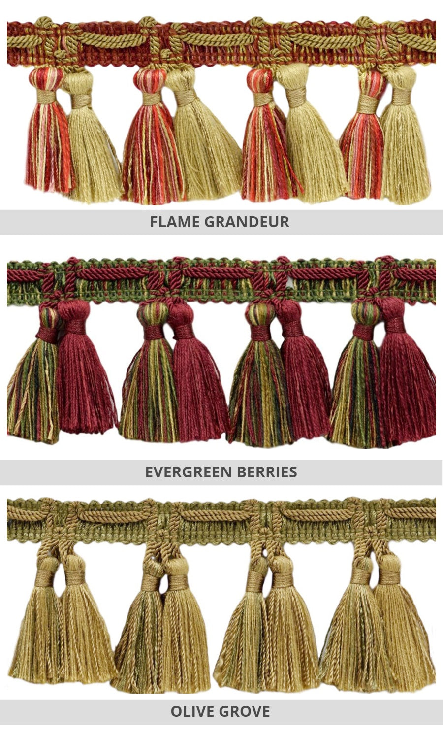 Window blinds tassel trimming