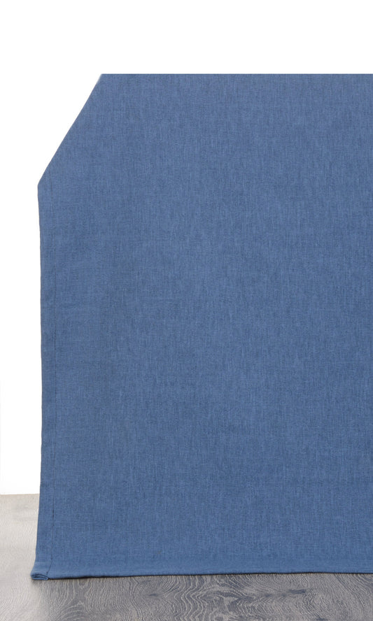 Linen-Blend Home Décor Fabric By the Metre (Blue)