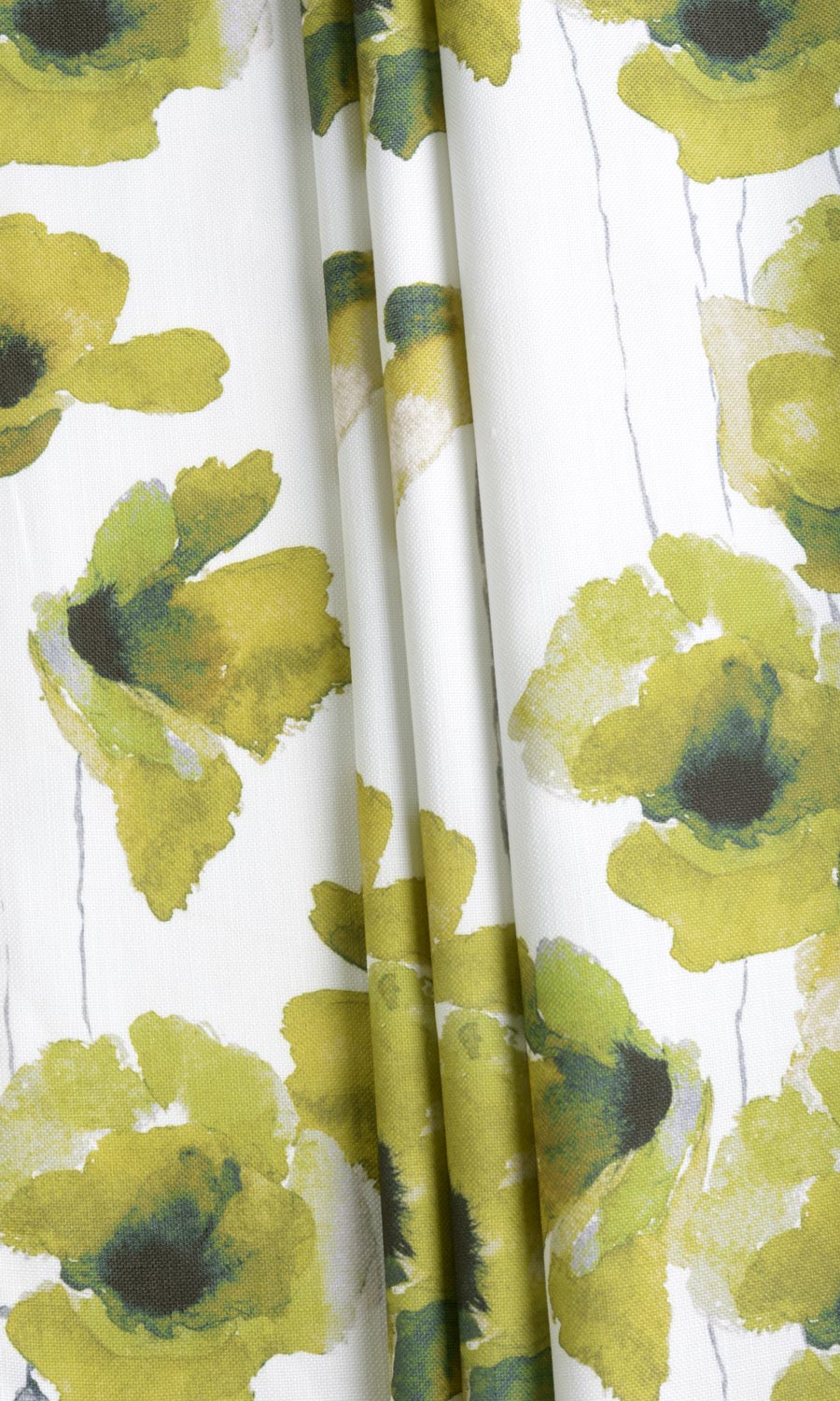 Water Lilies Floral Free Fabric Material Sample (Yellow/ Green)