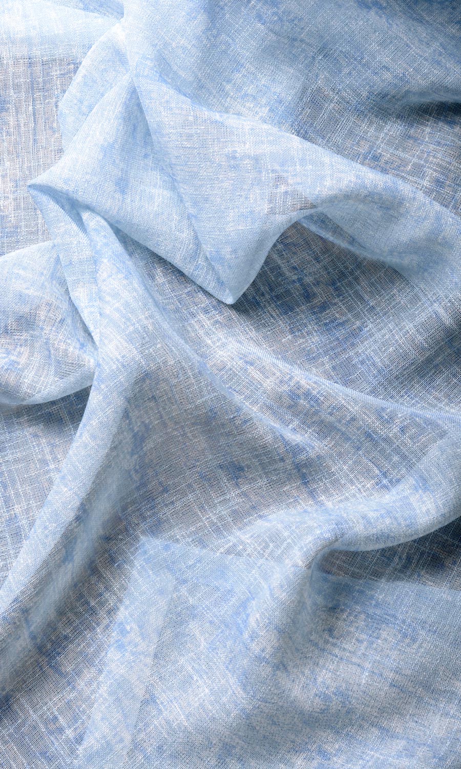 Sheer Made-to-Measure Roman Blinds (Blue)