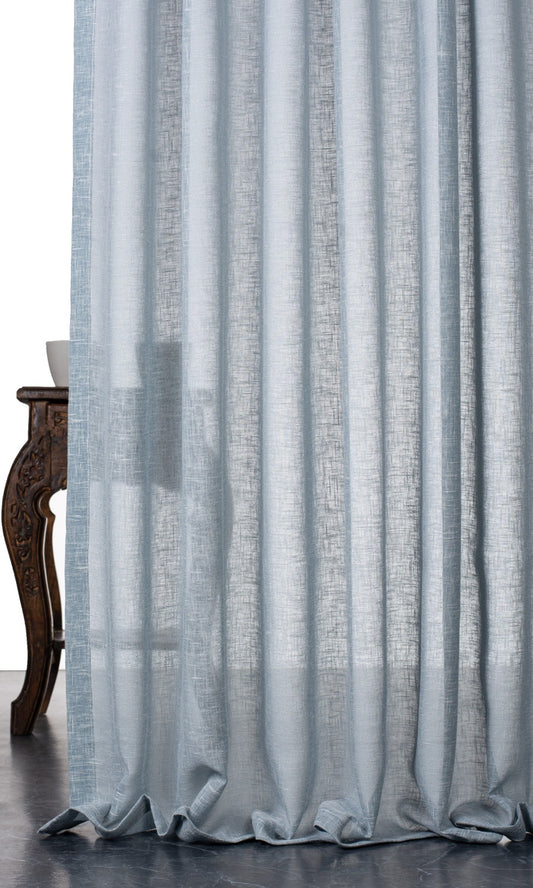 Textured Sheer Roman Blinds (Blue)