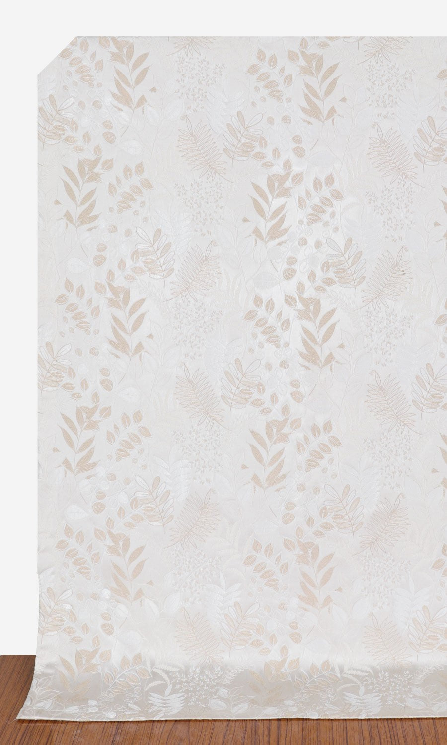 Botanical Window Treatments Fabric By the Metre (White/ Ivory)