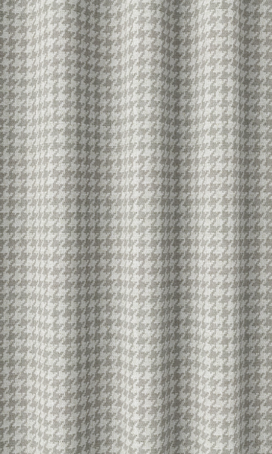 Houndstooth Print Home Décor Fabric By the Metre (Grey/ White)