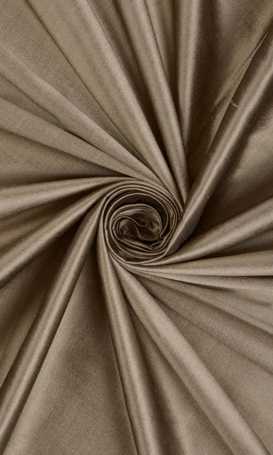 Shantung Silk Home Décor Fabric By the Metre (Brown)