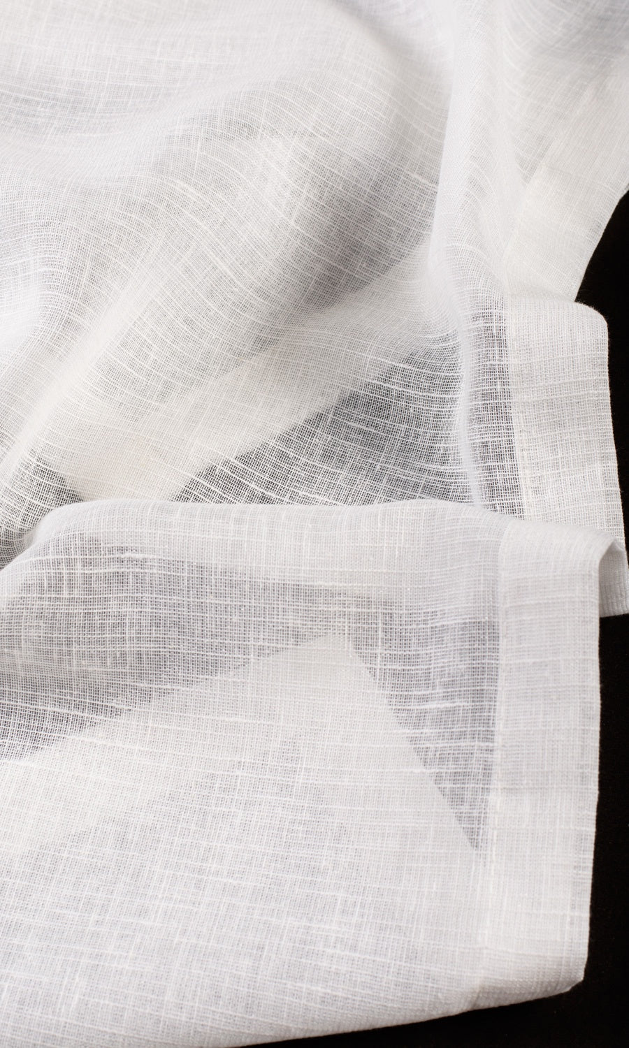 Plain Sheer Fabric Material By the Metre (White)
