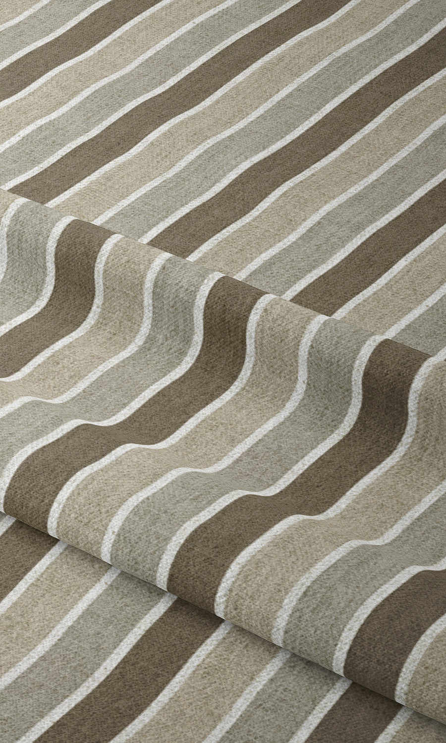 Striped Patterned Window Treatments Fabric Sample (Beige/ Brown)