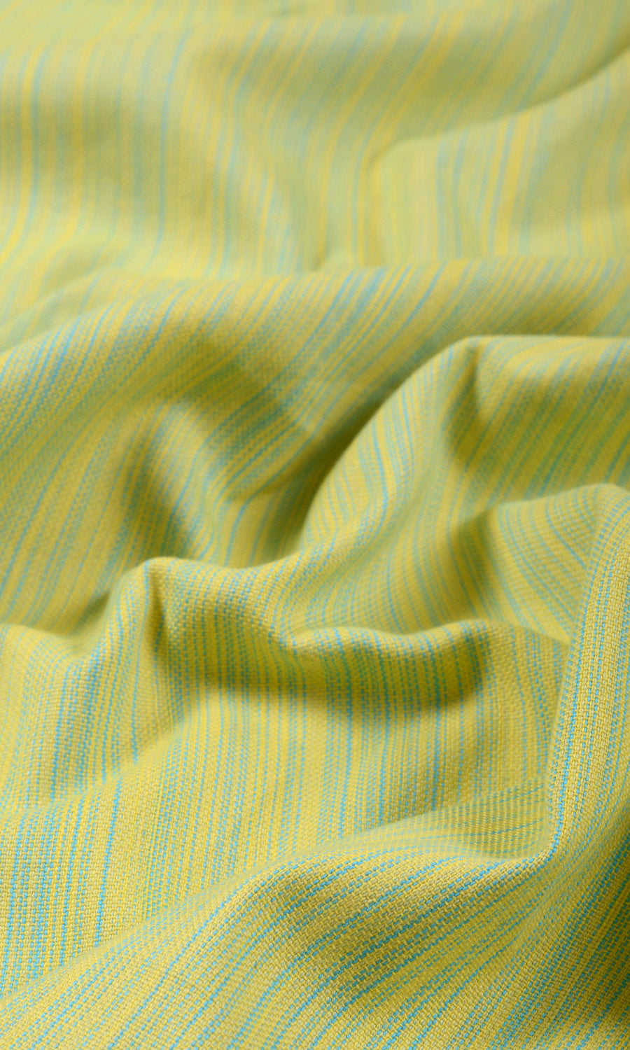 Cotton Fabric Material By the Metre (Yellow/ Light Green)